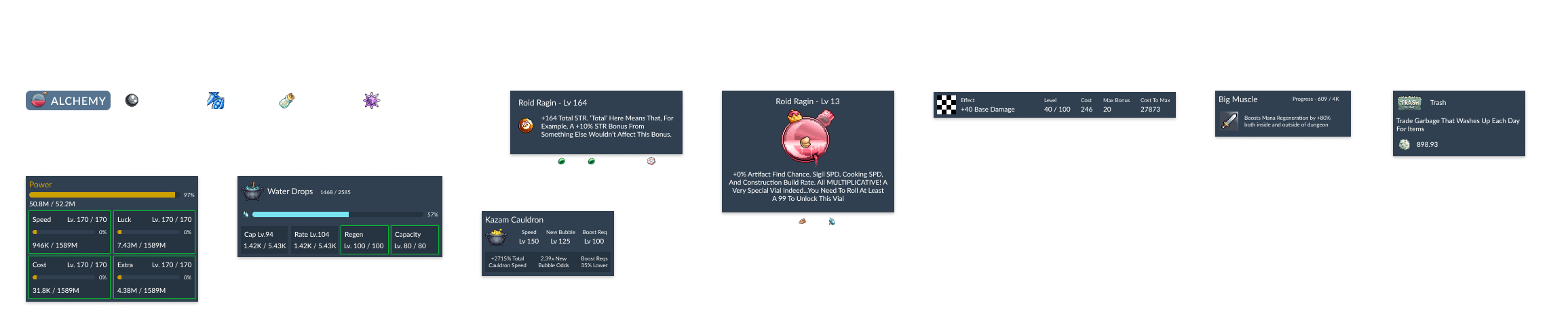 Design frame for the components used for the world 2 page